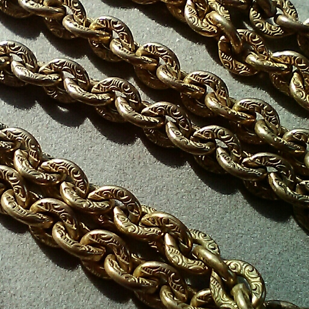 Miriam Haskell 16" Designer Gold Plated Chain